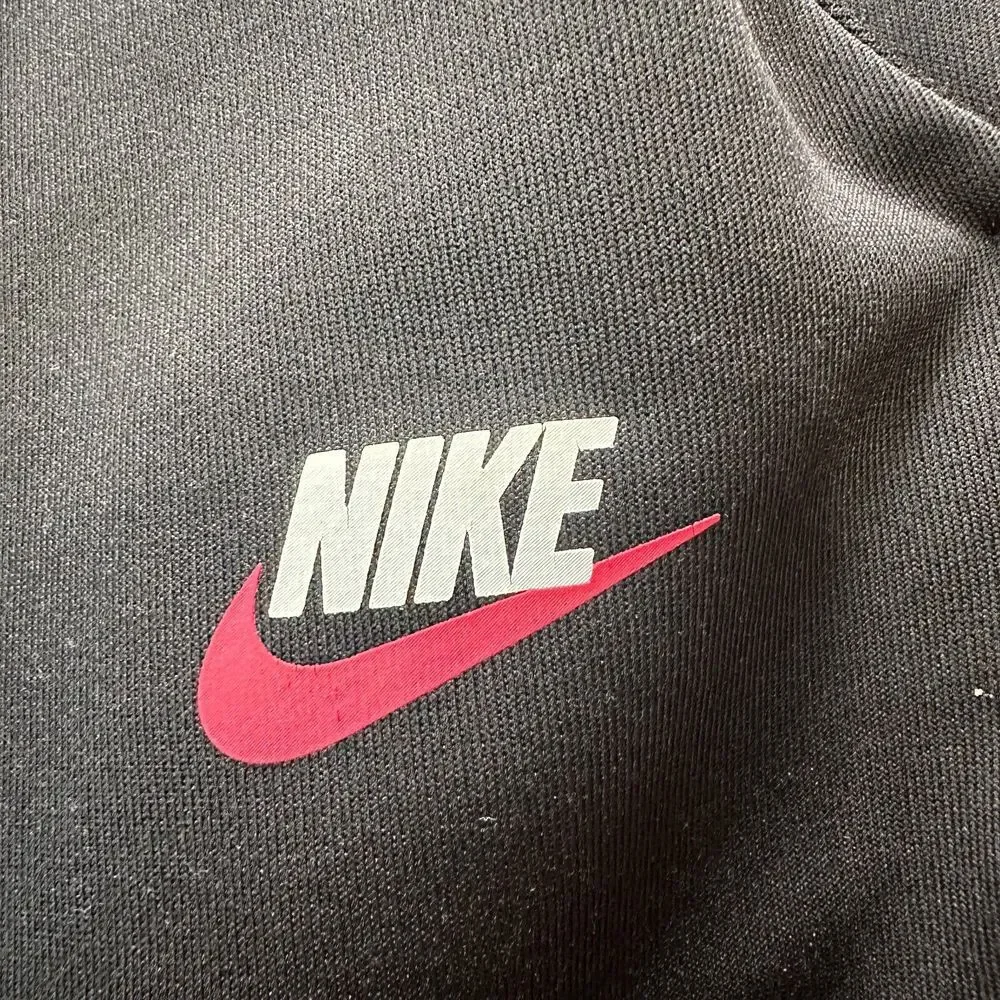 Vintage Nike Pants Womens Medium Black Graphic Line Red Tag Fleece‎ 25